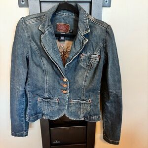 Vintage Calvin Klein Embroidered Denim Jacket - size S/P